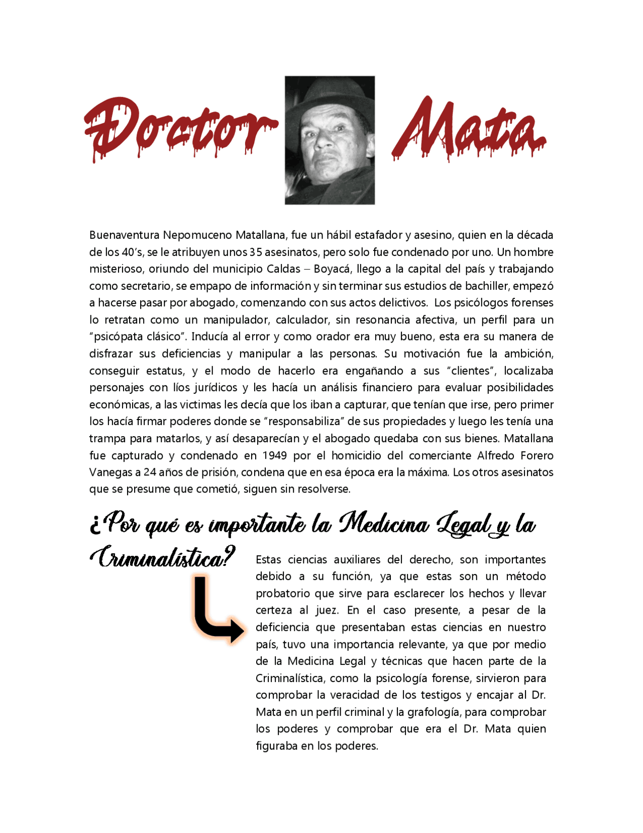 Historia del Doctor Mata - Docsity