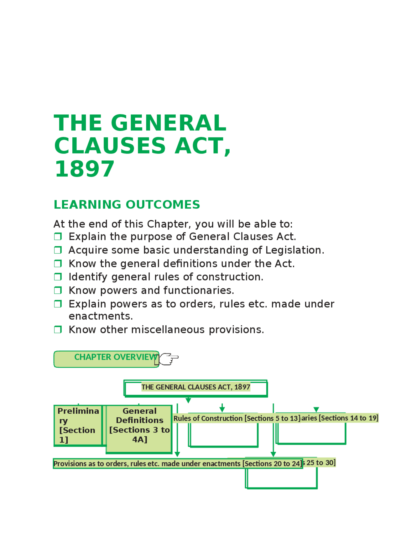 Description on General Clauses Act Exercises Civil Law Docsity