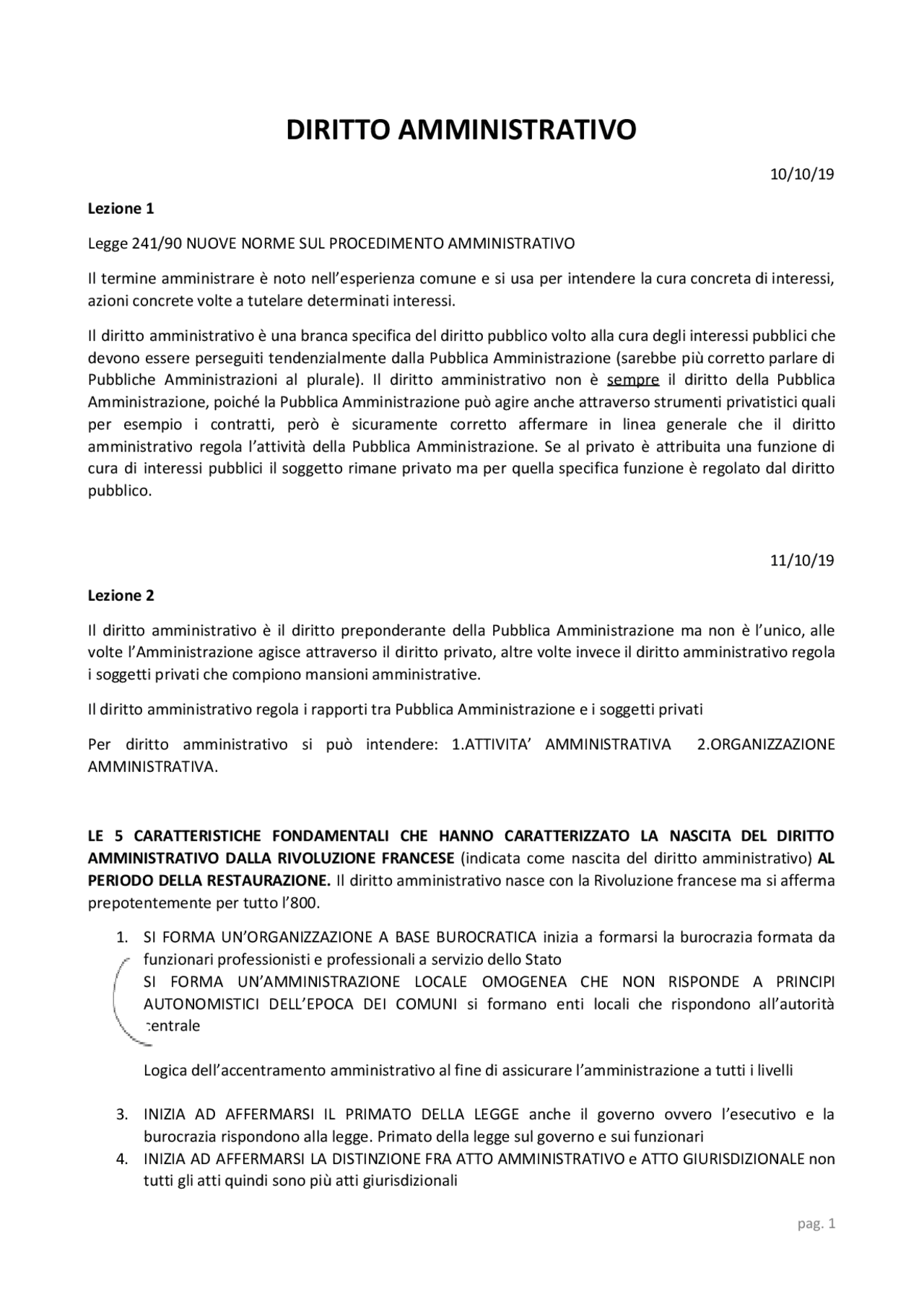 Diritto amministrativo Docsity