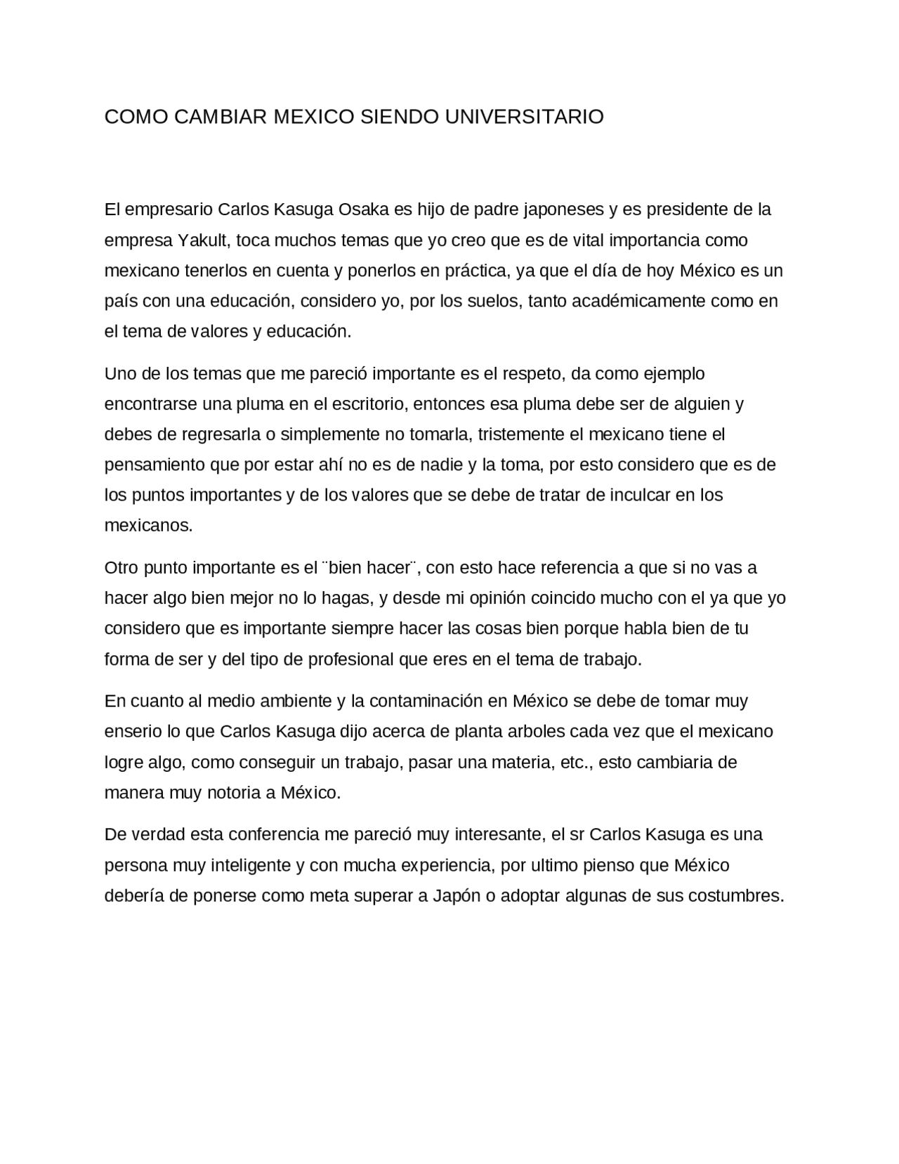 Como Cambiar Mexicp Siendo Universitario Docsity