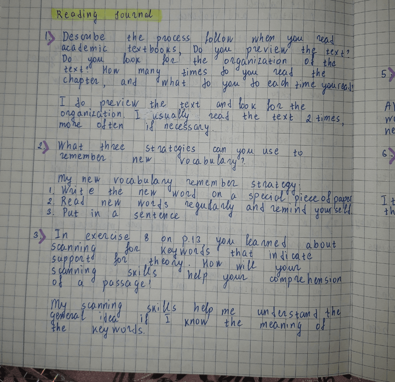 Reading Journal Method Examples How to writing Reading journal it is about this it is my personal idea ...