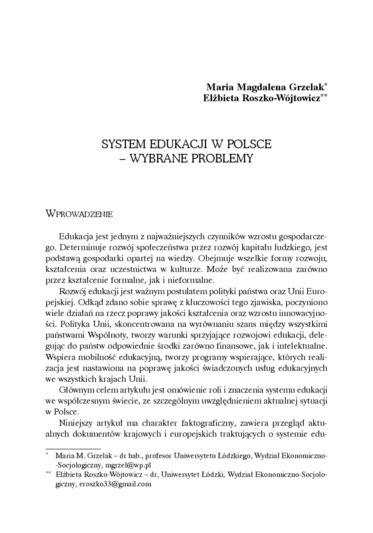 System edukacji w Polsce. Wybrane problemy | Publikacje Edukacja | Docsity