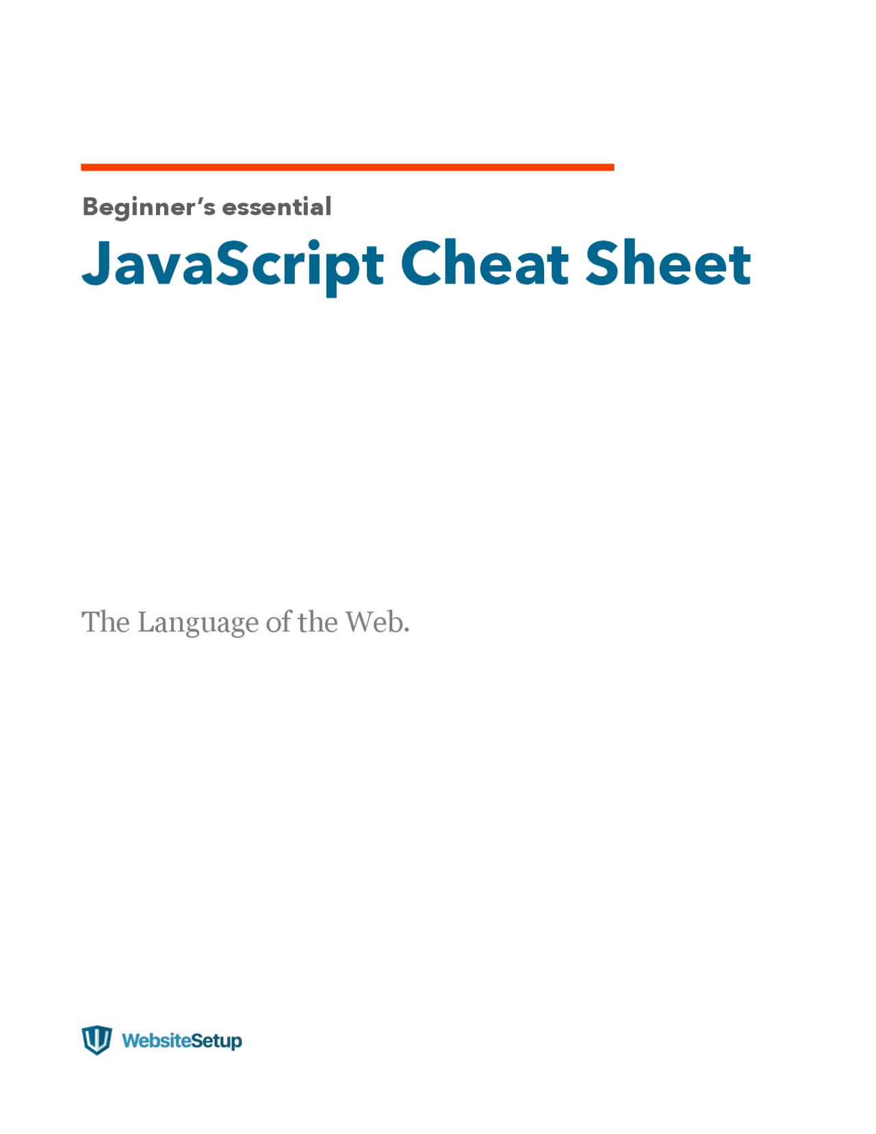 JavaScript Cheat Sheet | Cheat Sheet Javascript programming | Docsity