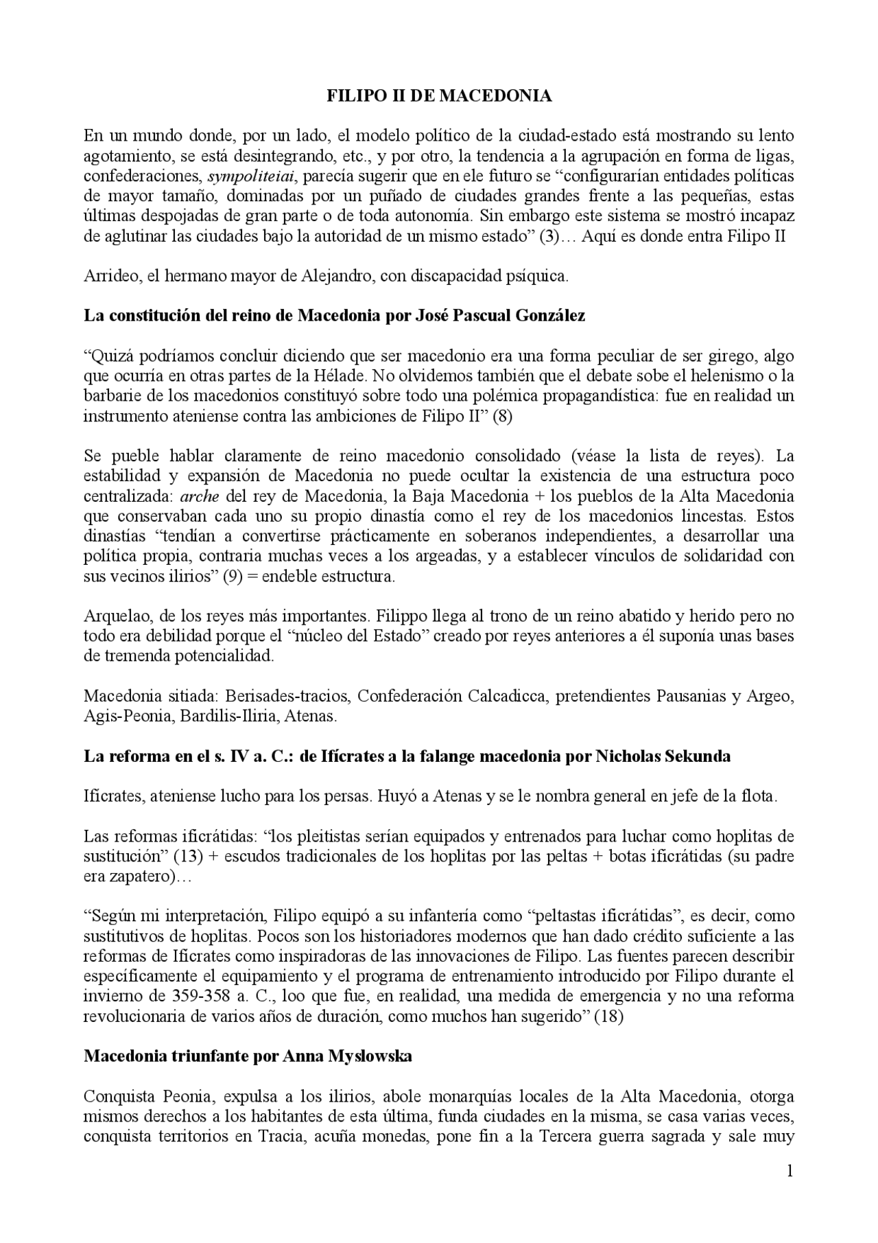 Resumen Desperta Ferro 21 Filipo Ii De Macedonia Docsity