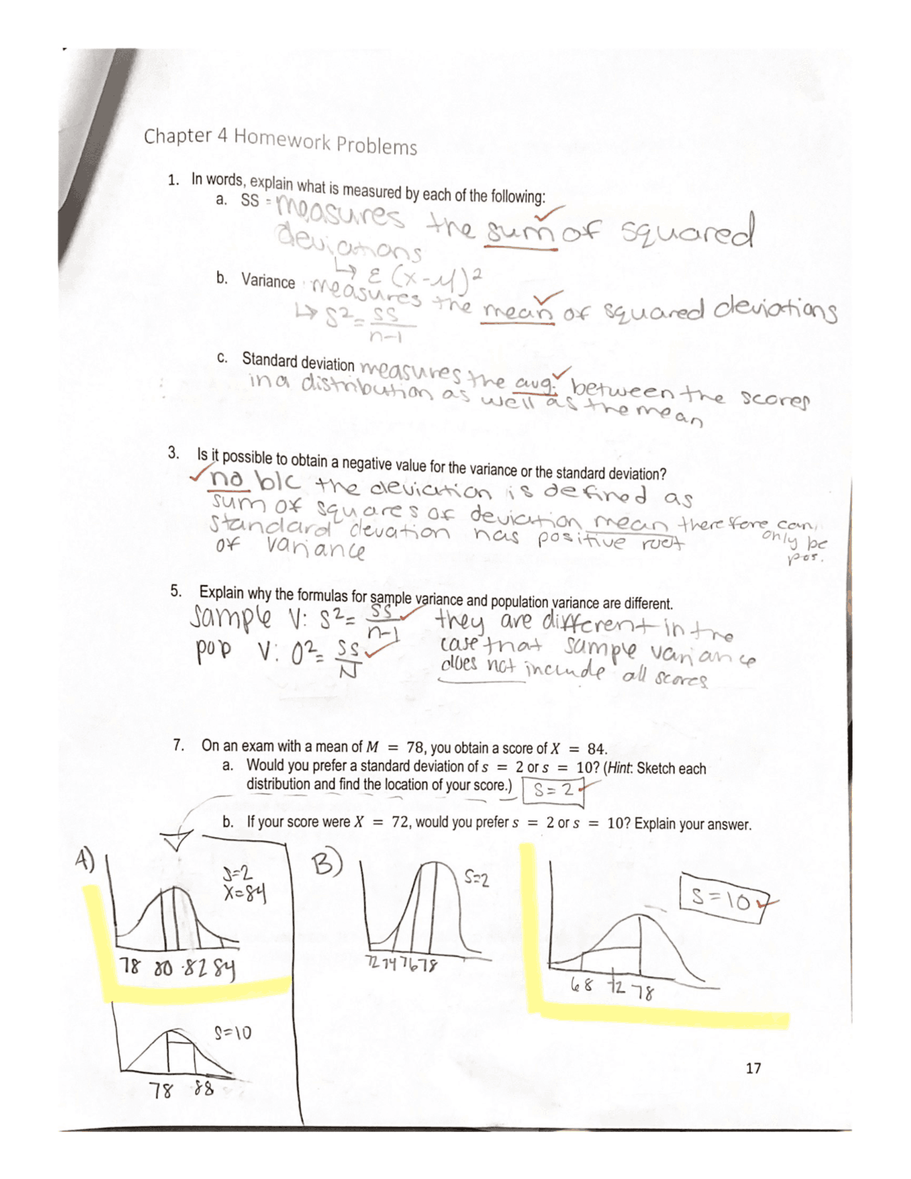 Statistics homework solutions ch 4 - Docsity
