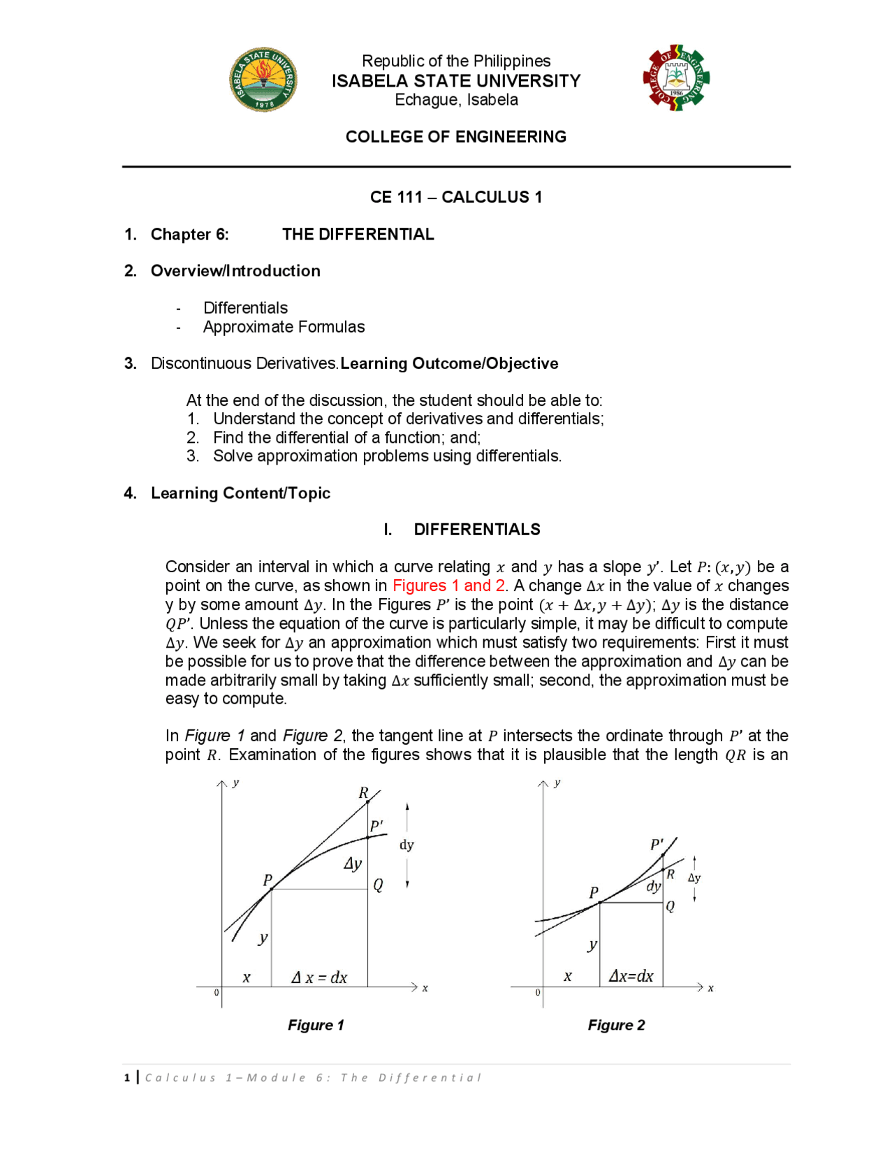 Calculus Modules with Explanations and Interpretations - Docsity