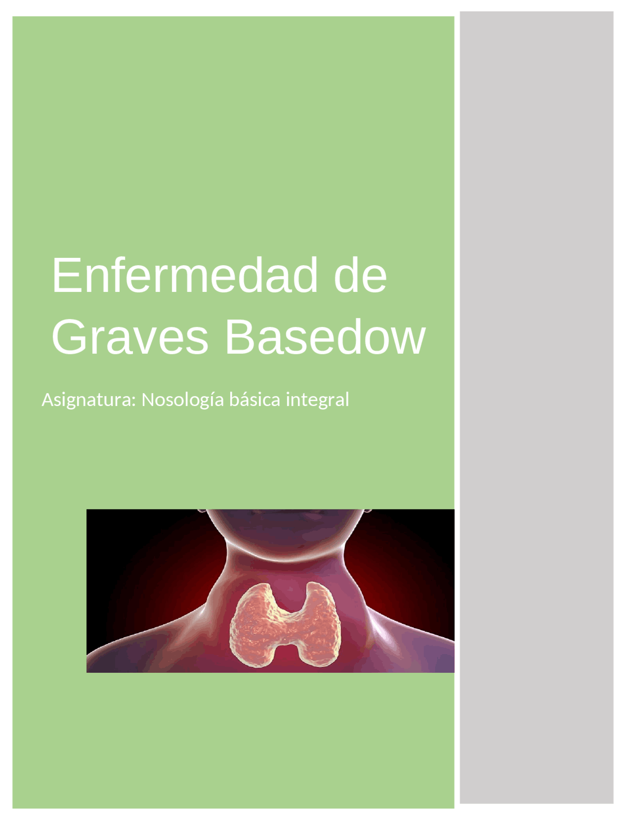 Grace Basedow Enfermedad de Graves Basedow nosología - Docsity