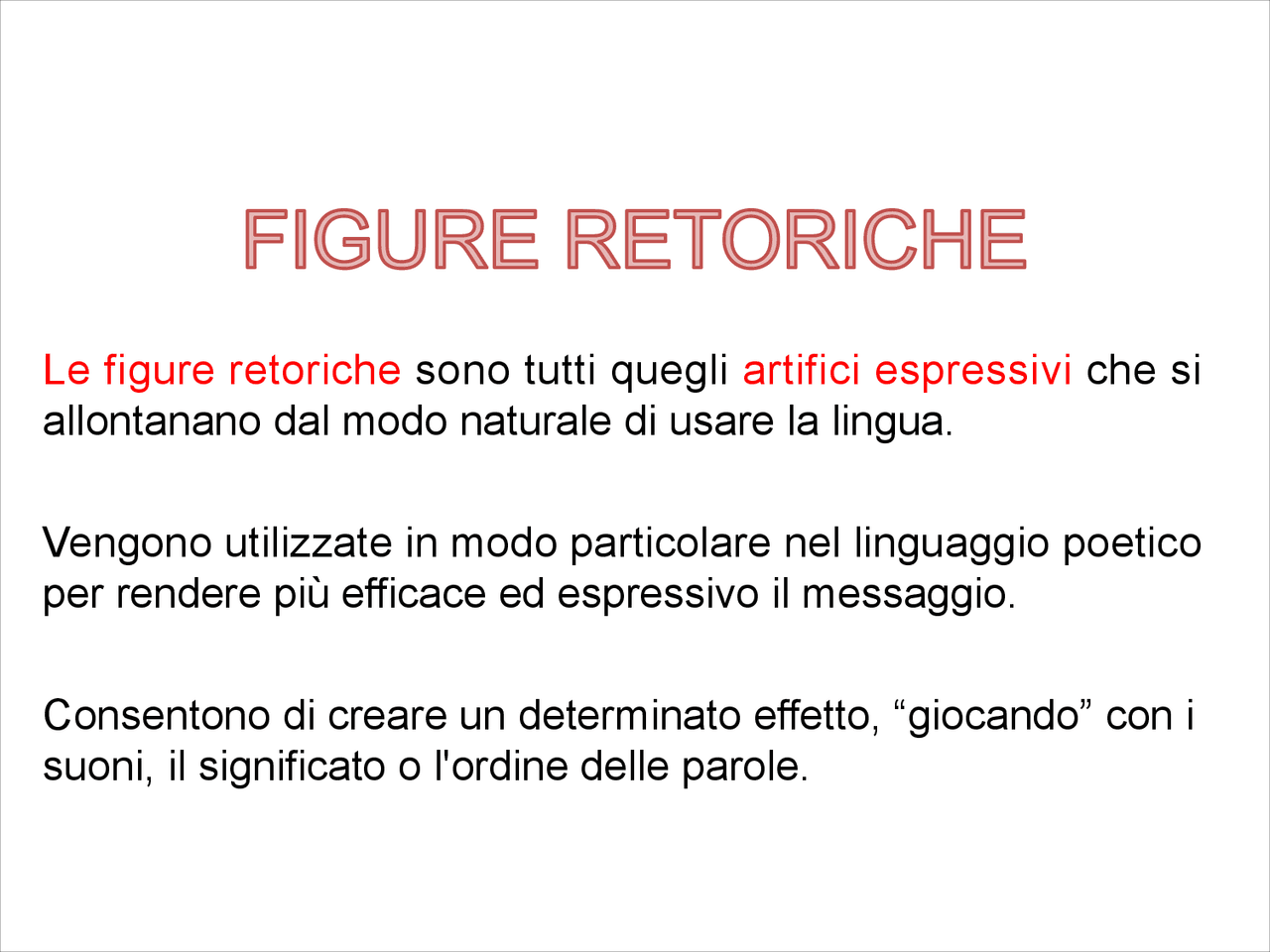 Principali Figure retoriche - Docsity