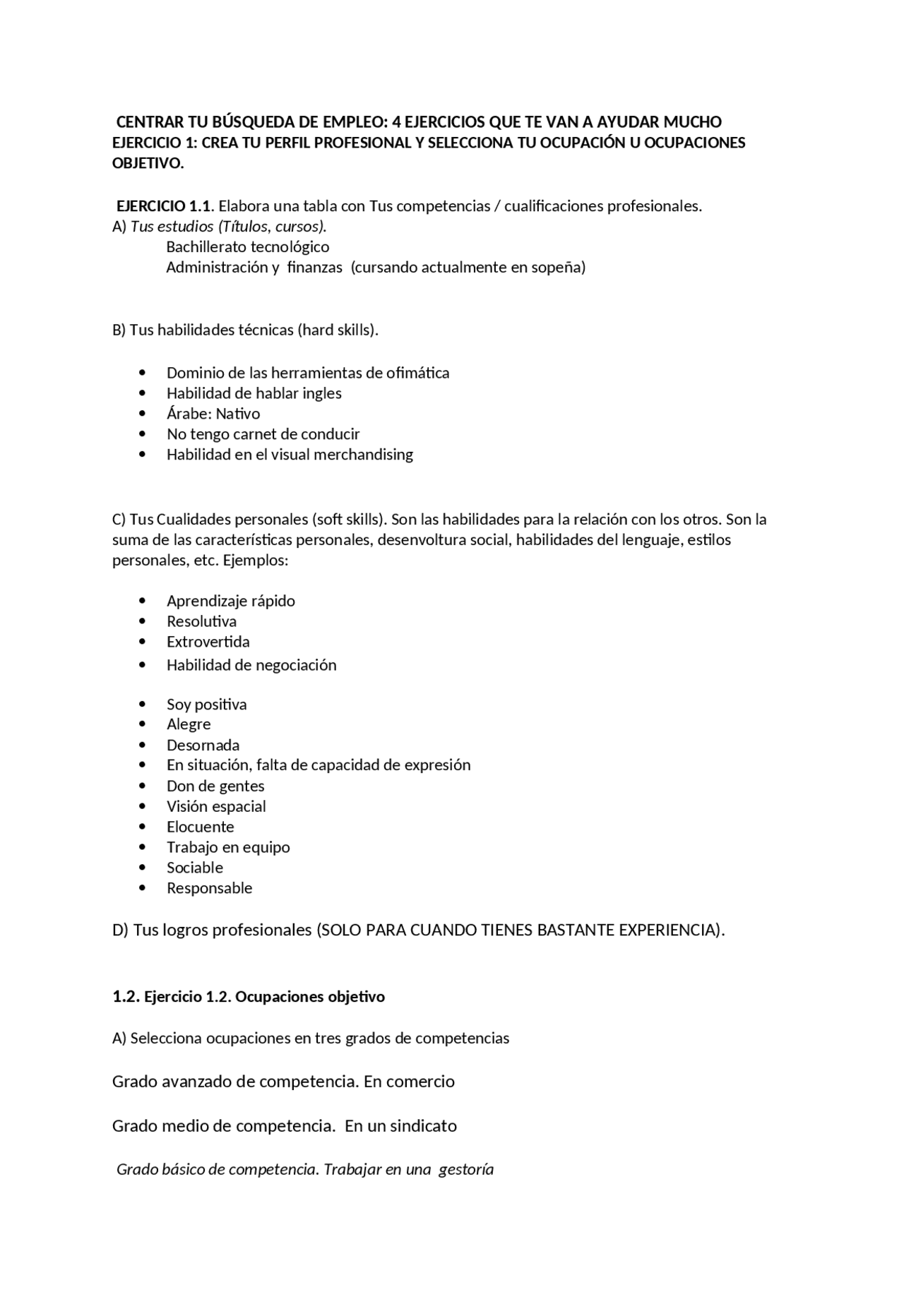 Centrando tu búsqueda de empleo: 4 ejercicios para optimizar tu perfil ...