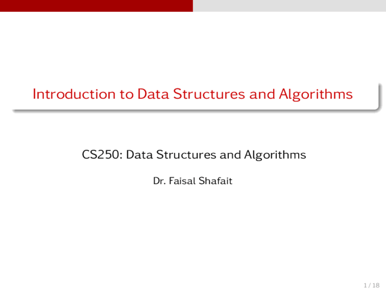 Intro to Data Structures and Algorithms - Docsity