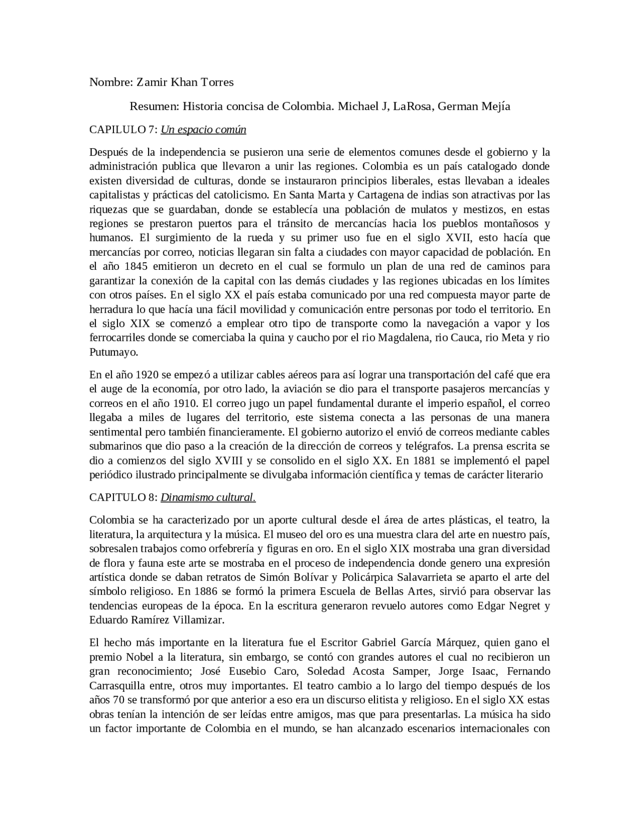 Resumen Capitulos Historia Minima Docsity