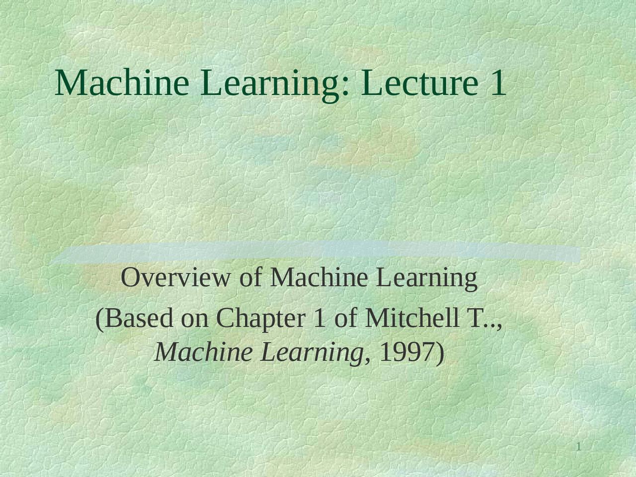 Machine learning the basics of machine learning - Docsity