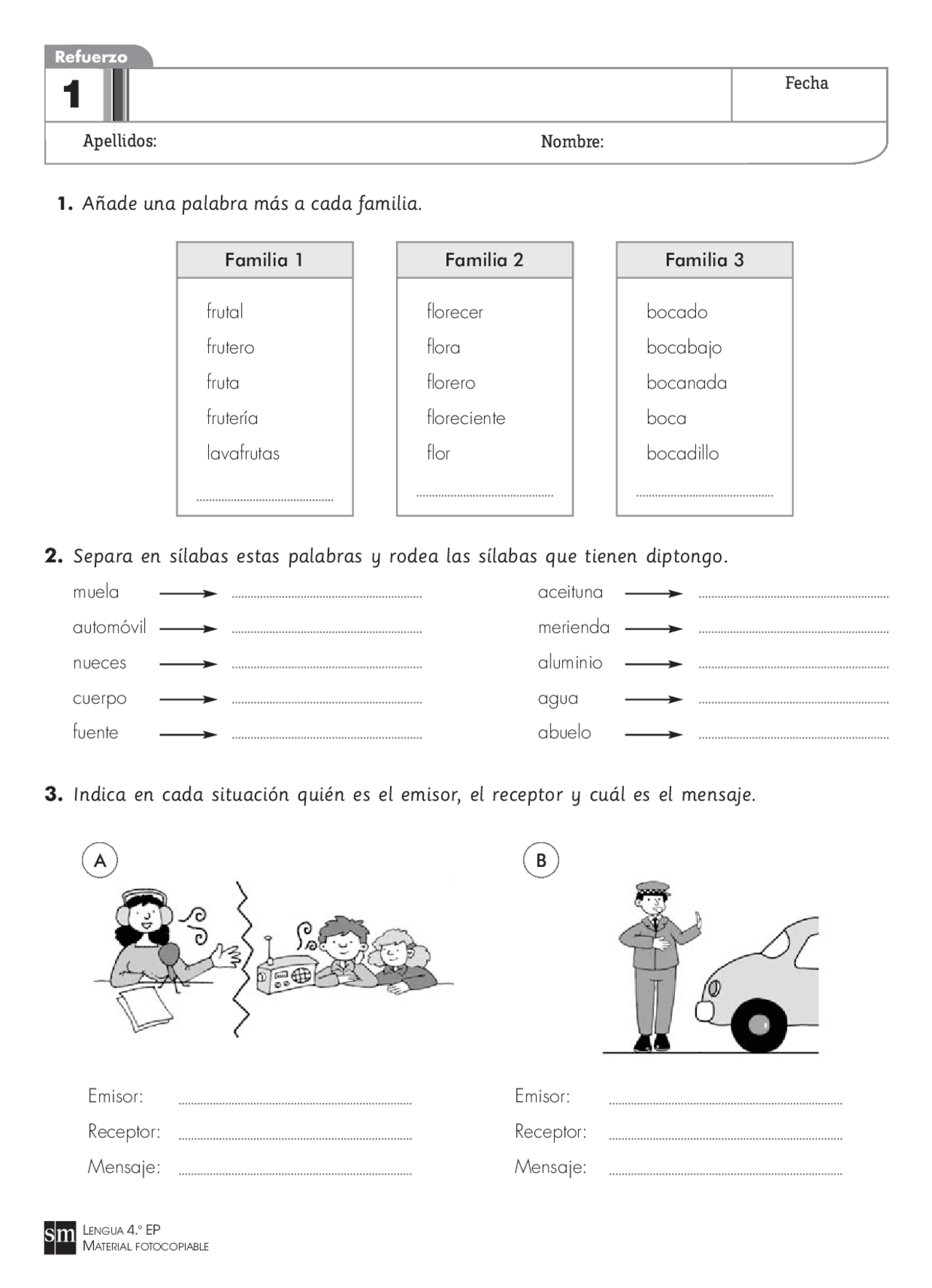 Lengua, 4 de primaria - Docsity