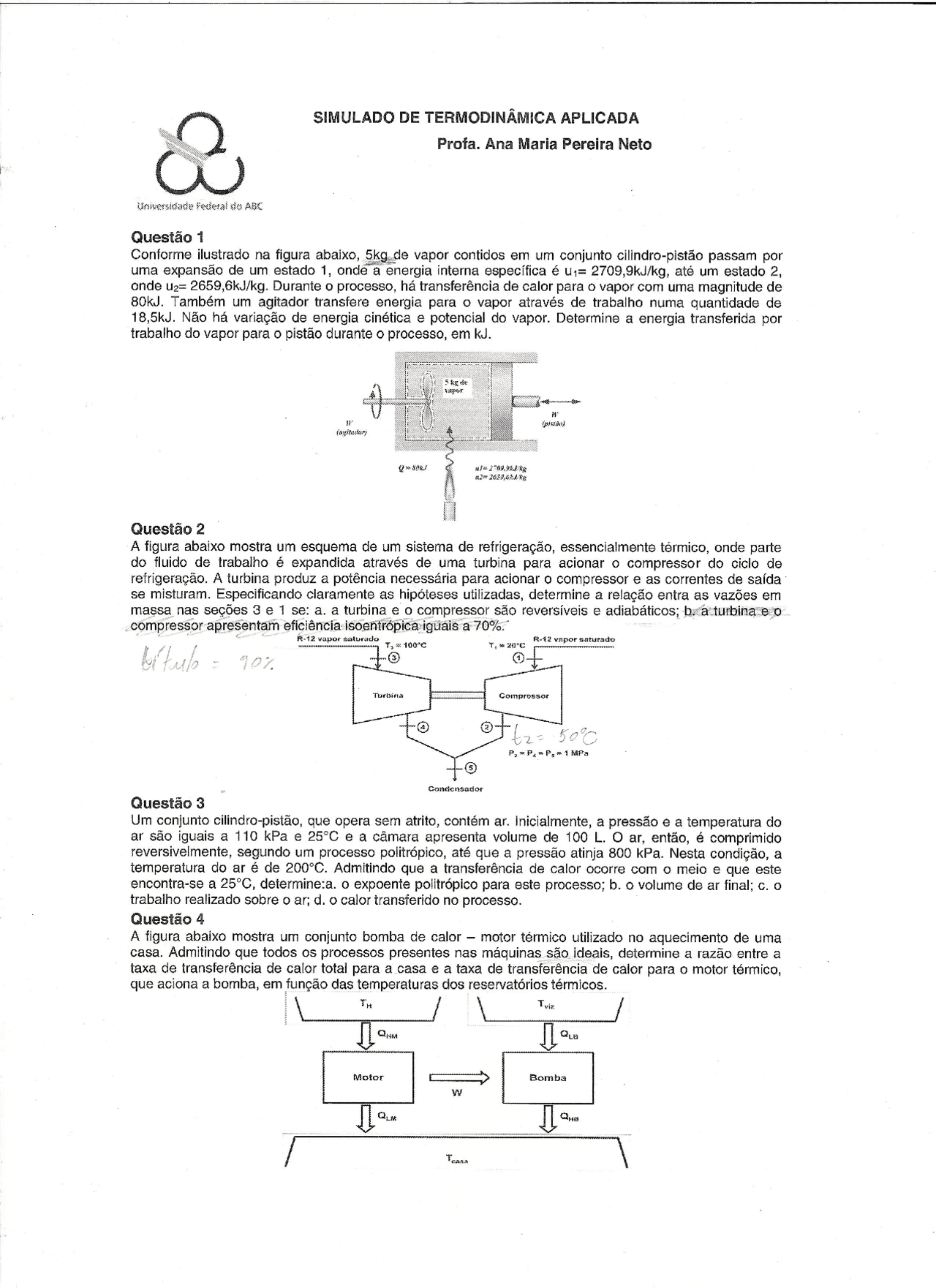 Simulado termodinamica - Docsity