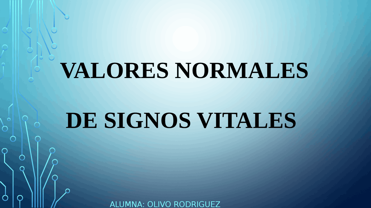 Valores normales de signos vitales. - Docsity