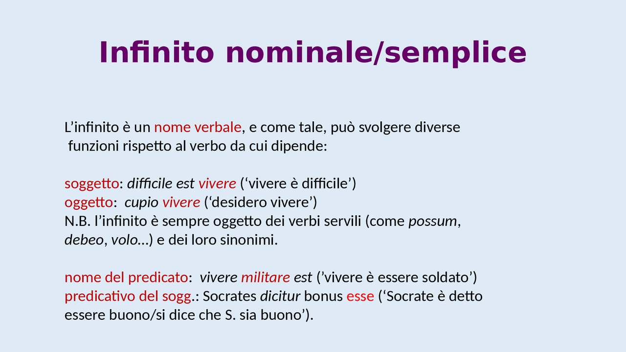 Spiegazione Dettagliata Infinito Latino Docsity Spiegazione Dettagliata Infinito Latino Docsity