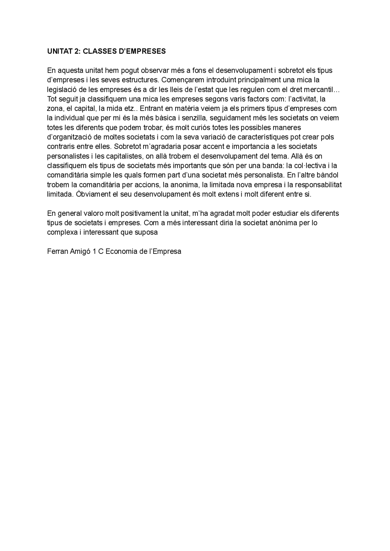 Empresas del setor terciaro Docsity