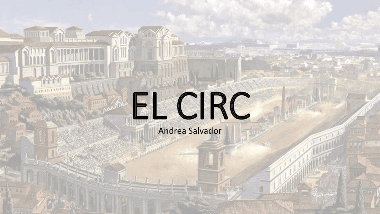 El circ romà, ppt il·lustrat. - Docsity