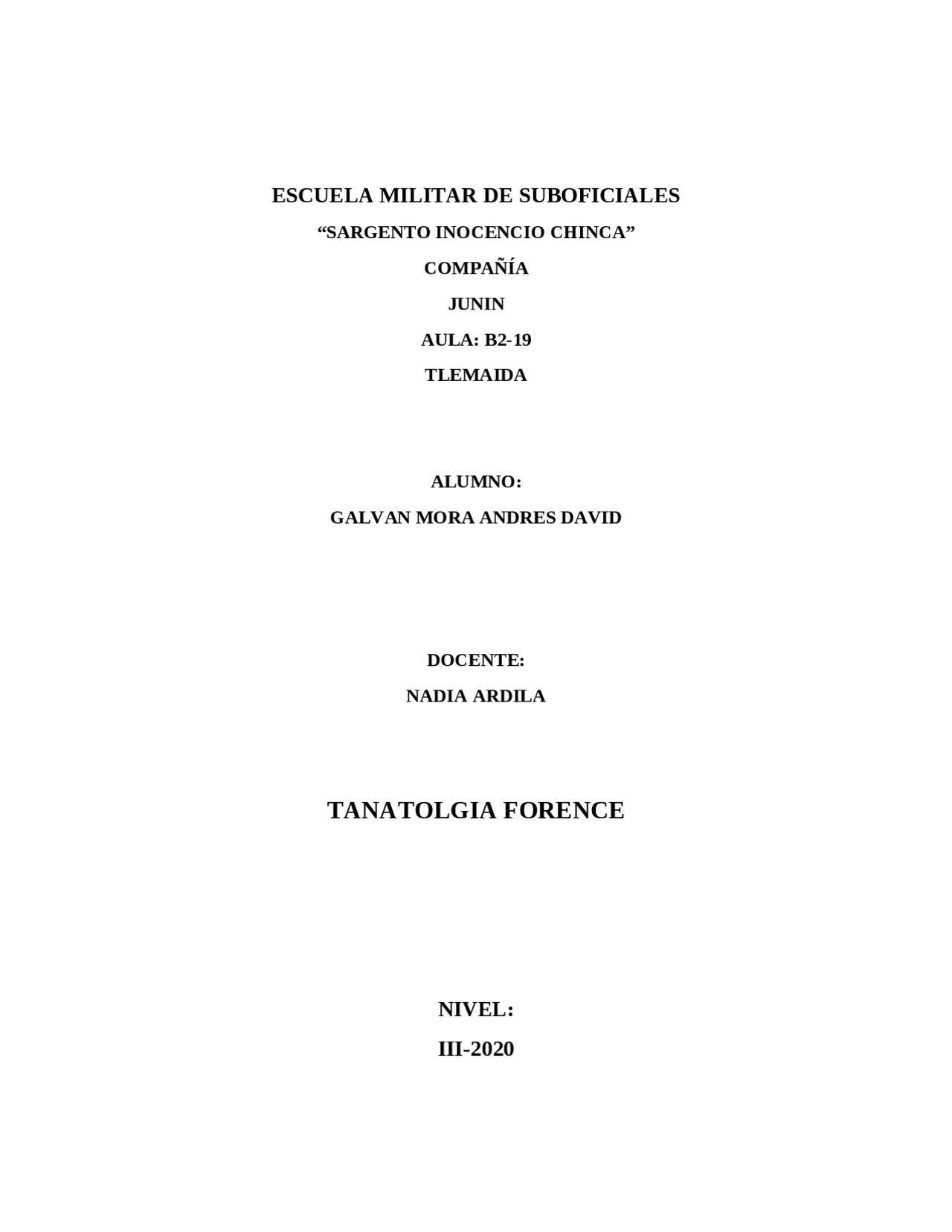 Ensayo Sobre ciencias Forenses Docsity