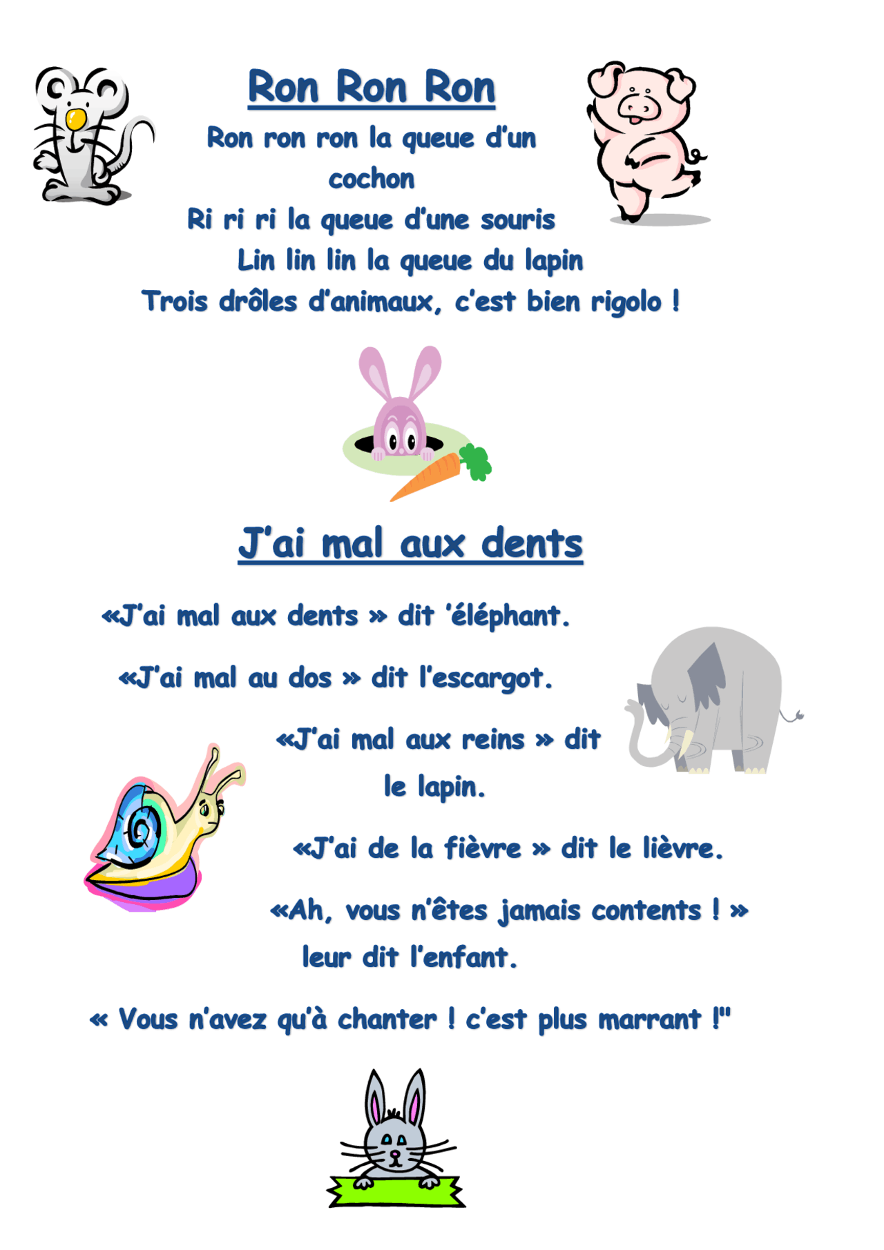 Comptines maternelle - Docsity