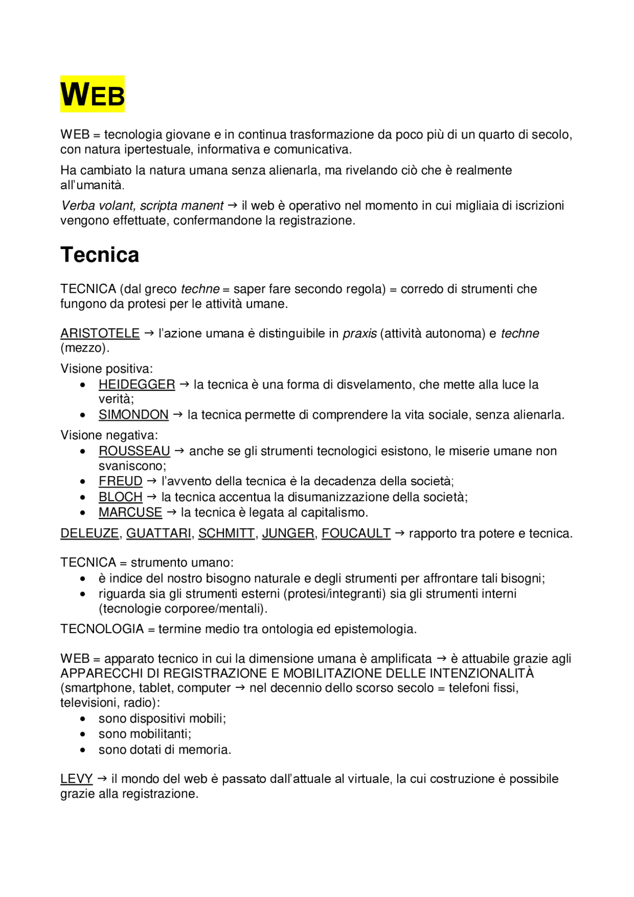 Che cos'è la filosofia? Riassunto Docsity