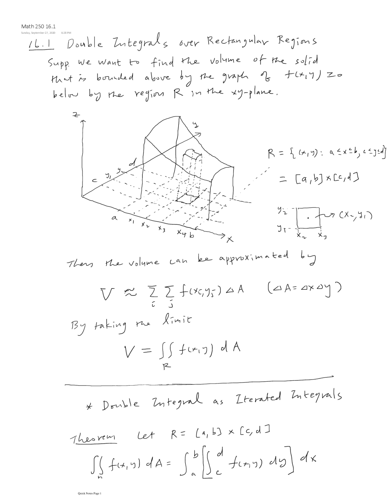 Calc 3 Notes Integrals Calc 3 Docsity