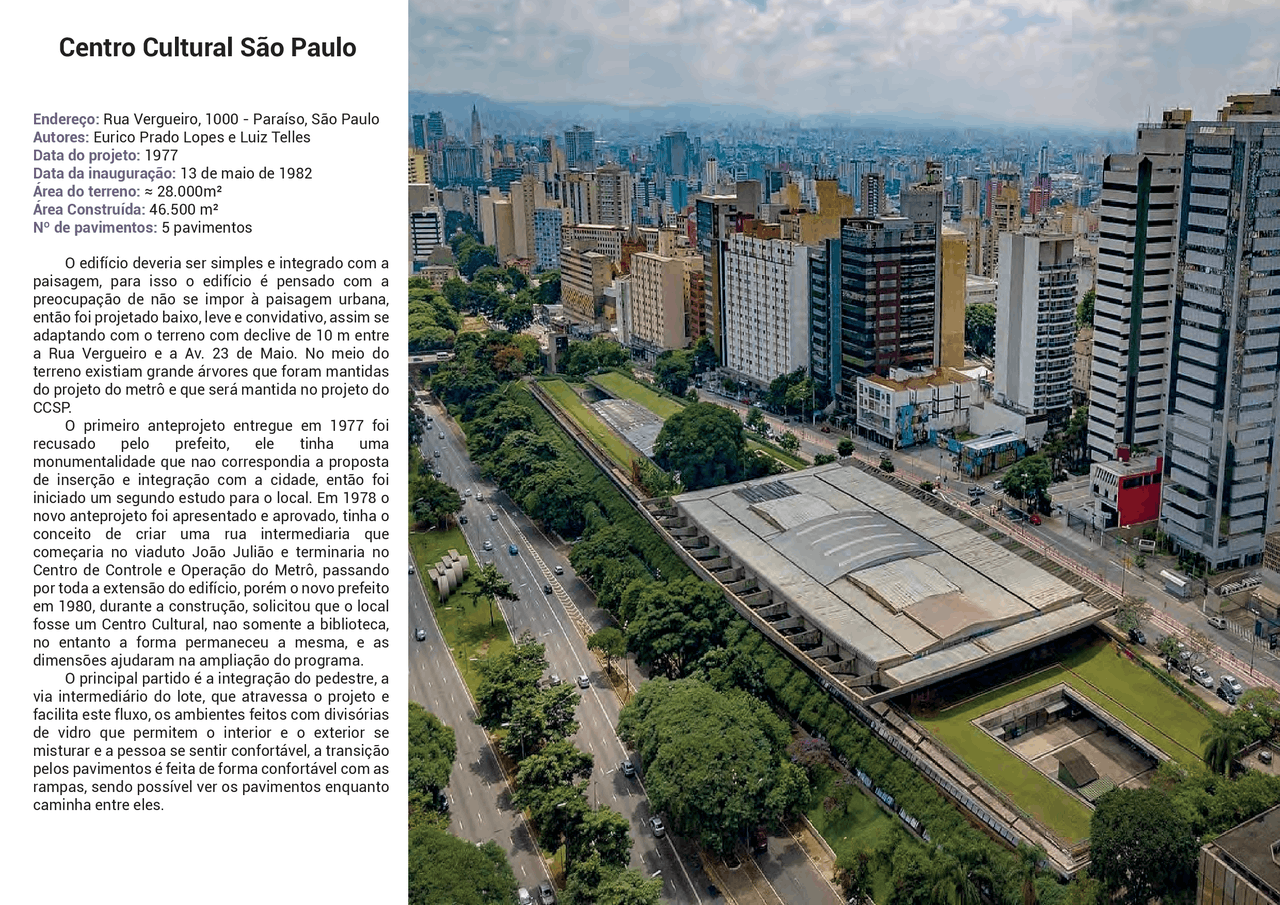Estudo de Caso do Centro Cultural São Paulo | Trabalhos Arquitetura ...