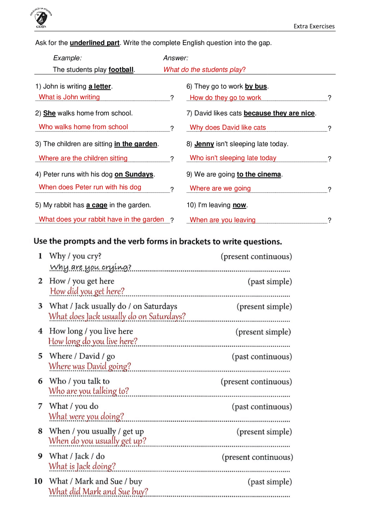 WHO QUESTIONS EASY PARA PRIMARIA CON SOLUCIONARIO - Docsity