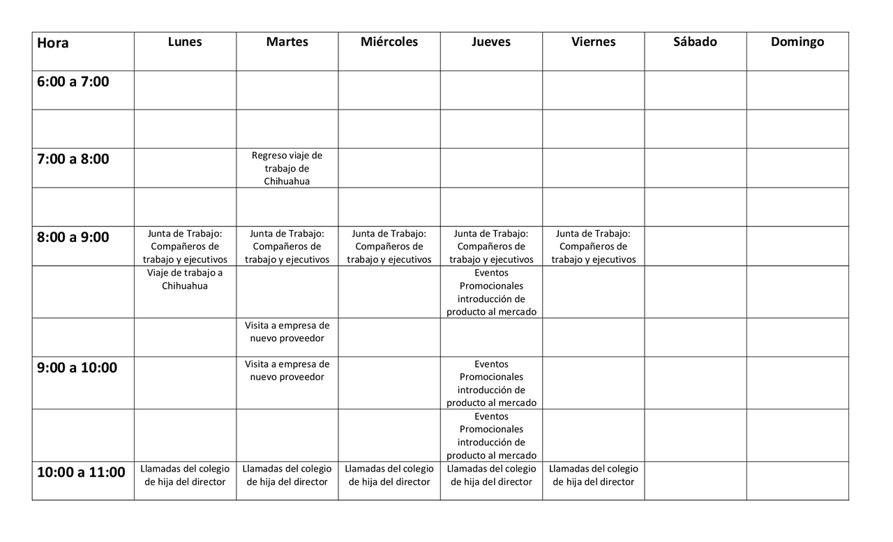 Agenda de trabajo pdf - Docsity