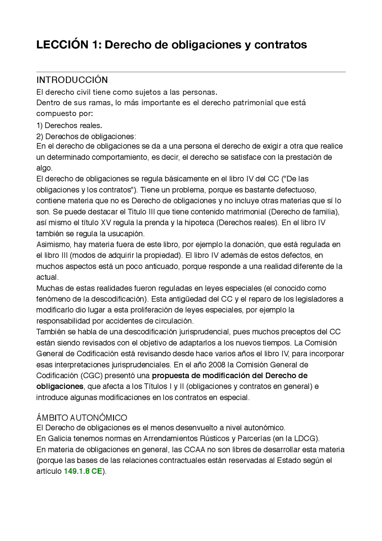 Apuntes Derecho de obligaciones - Docsity