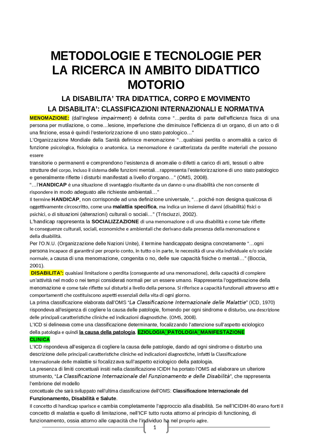 Riassunto METODOLOGIE E TECNOLOGIE PER LA RICERCA IN AMBITO DIDATTICO MOTORIO Docsity Riassunto METODOLOGIE E TECNOLOGIE PER LA RICERCA IN AMBITO DIDATTICO MOTORIO Docsity