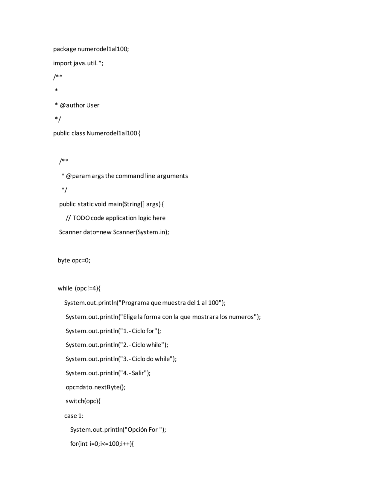 Ejemplo elaborado en lenguaje java - Docsity