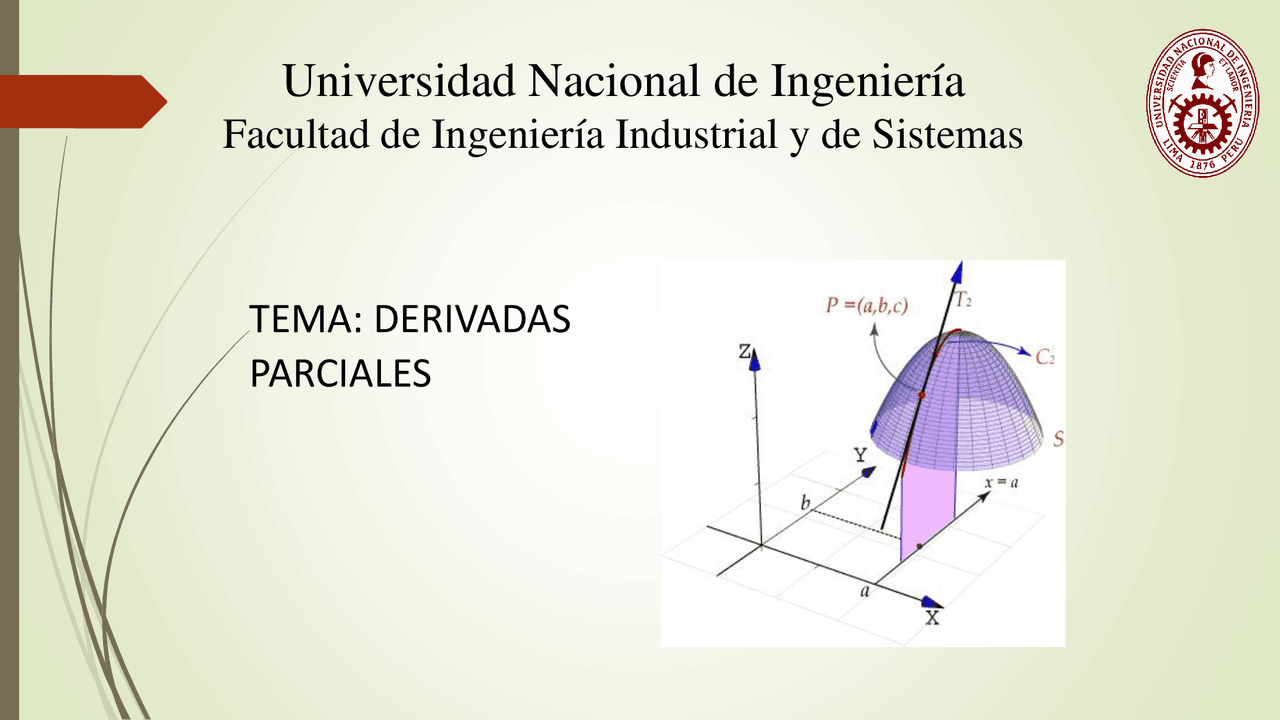 DERIVADAS PARCIALES - CÁLCULO MULTIVARIABLE - Docsity