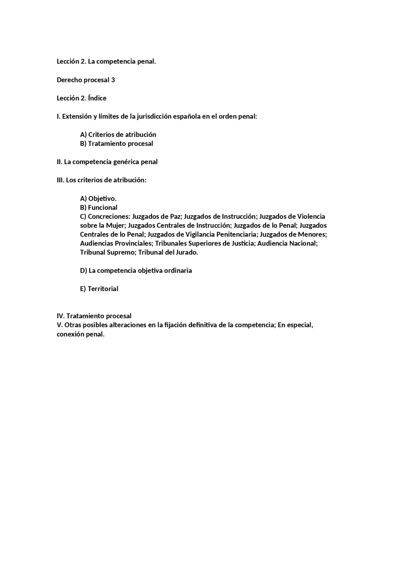 Lección 2 derecho procesal penal | Apuntes de Derecho Procesal | Docsity