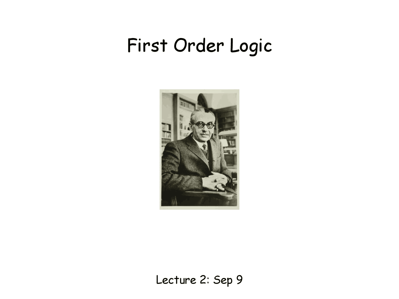 First Order Logic Lecture - Docsity