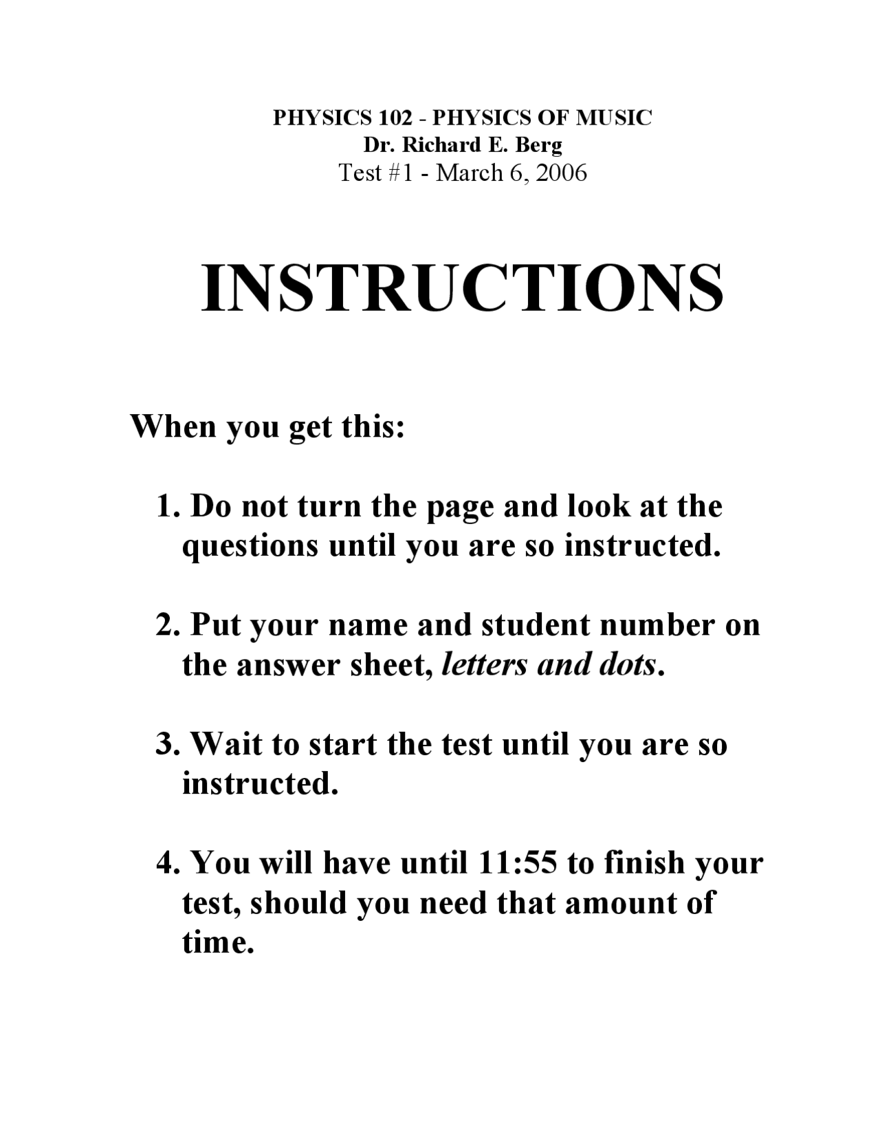 Practice Exam 1 Questions - Physics of Music | PHYS 102 - Docsity
