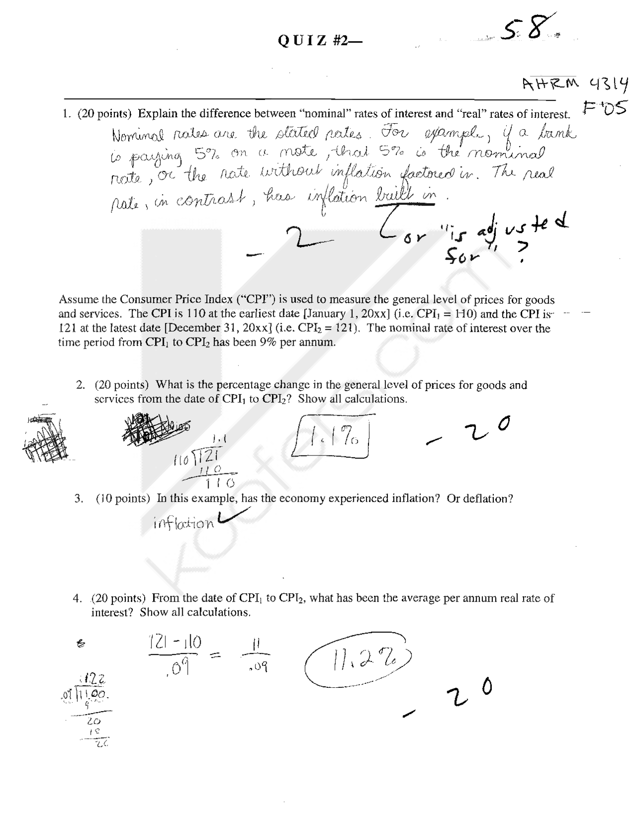 4 Problems with Solutions DebtorCreditor Relationships Quiz 2