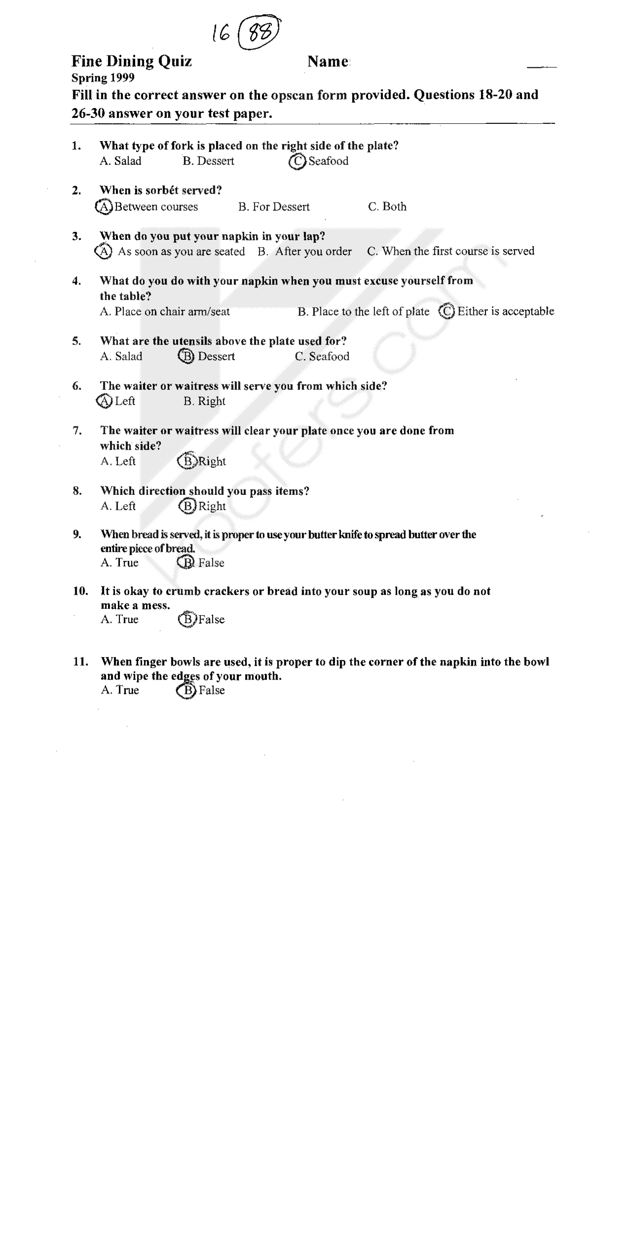 Solved Fine Dining Quiz Real Estate Marketing MKTG 4734 Docsity