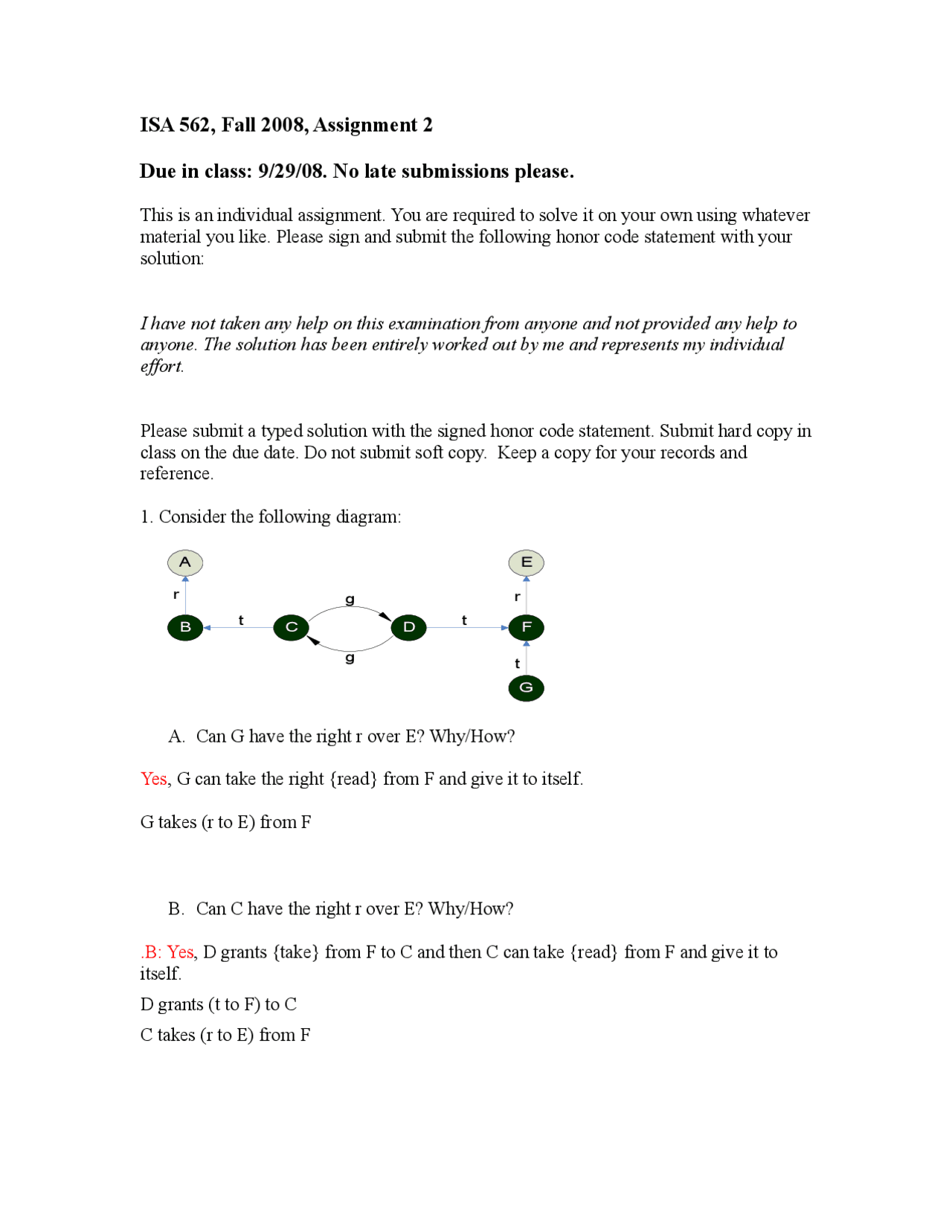 Assignment 2 - Information to Security Theory and Practice | ISA 562 ...