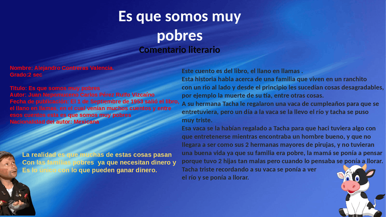 Es que somos muy pobres: Un cuento sobre la vida de una familia pobre