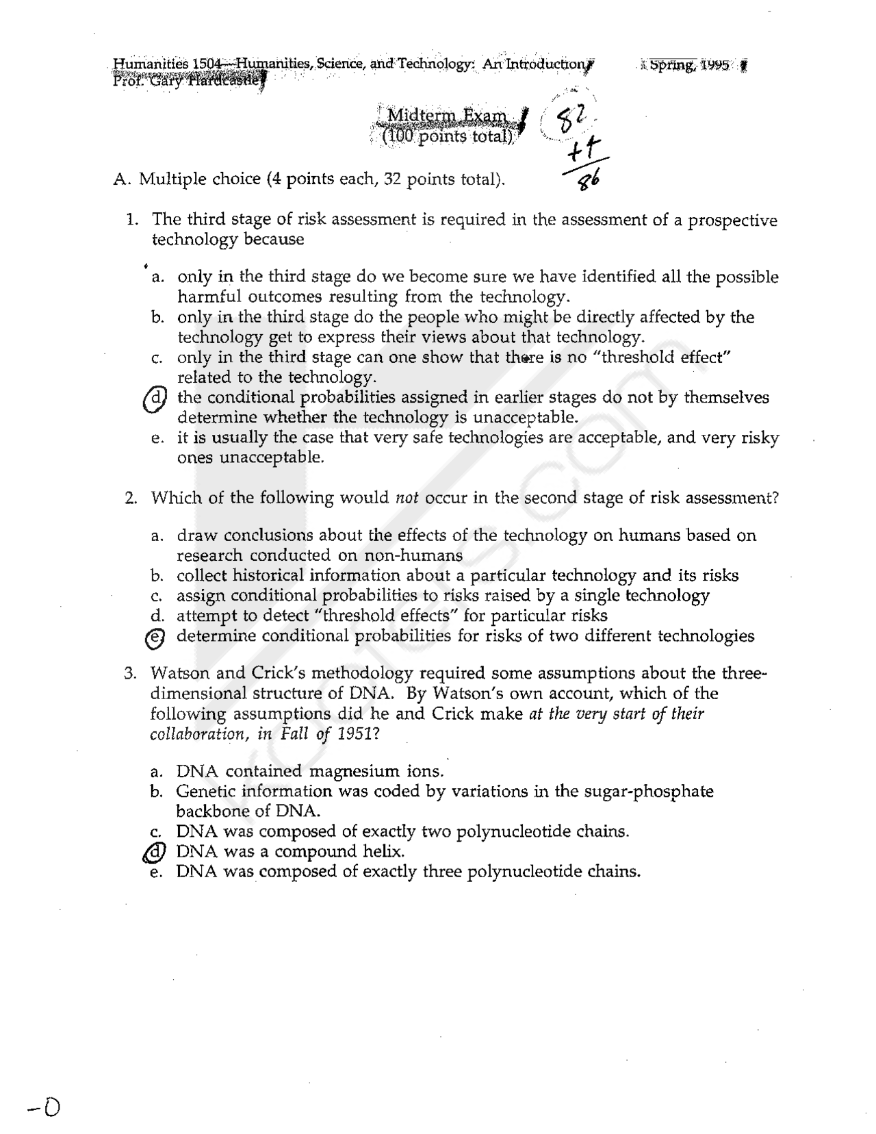 An Introduction to Humanities, Science and Technology - Exam | HST 1504 ...