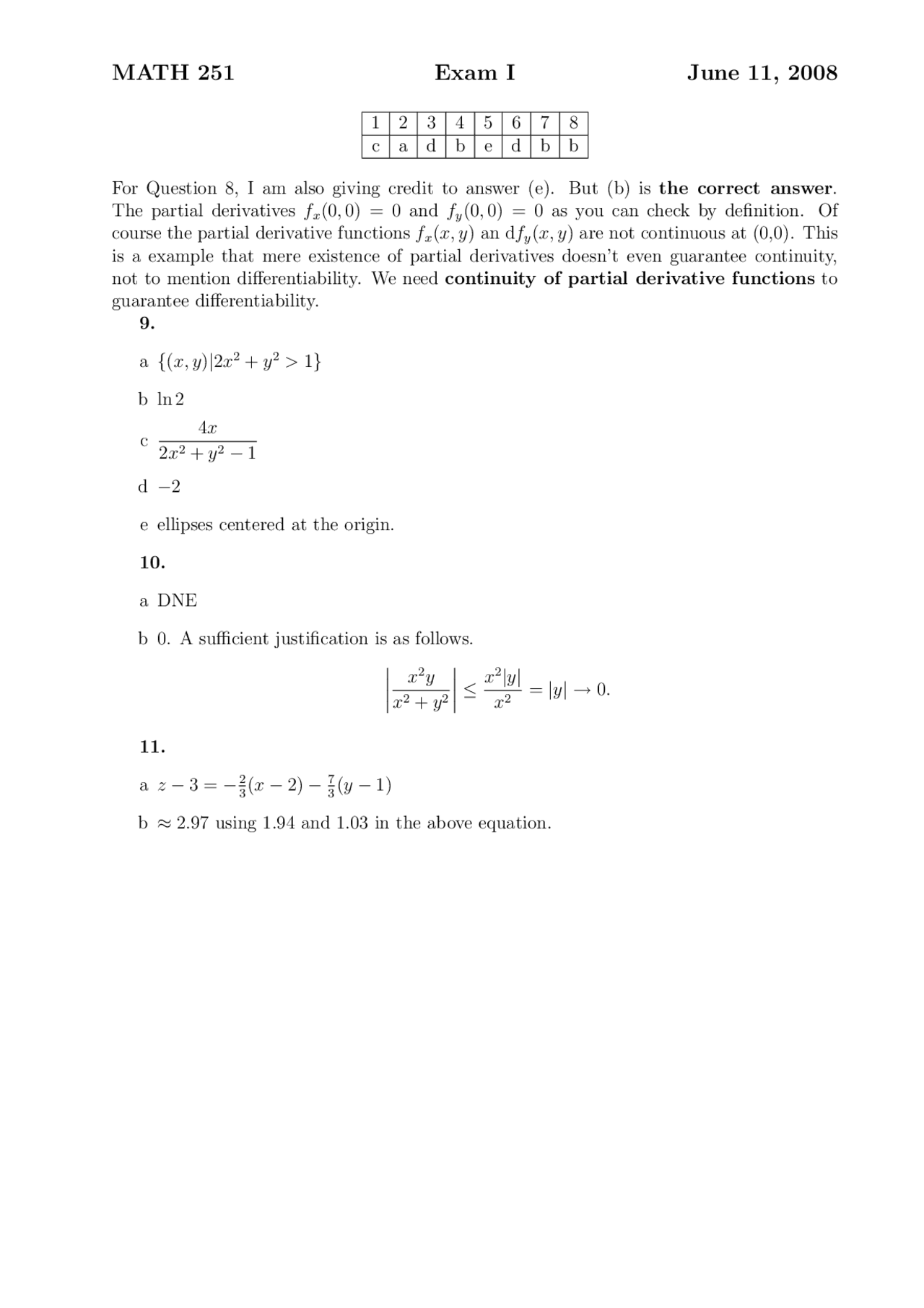 Exam #1 Questions - Engineering Mathematics III | MATH 251 | Exams ...