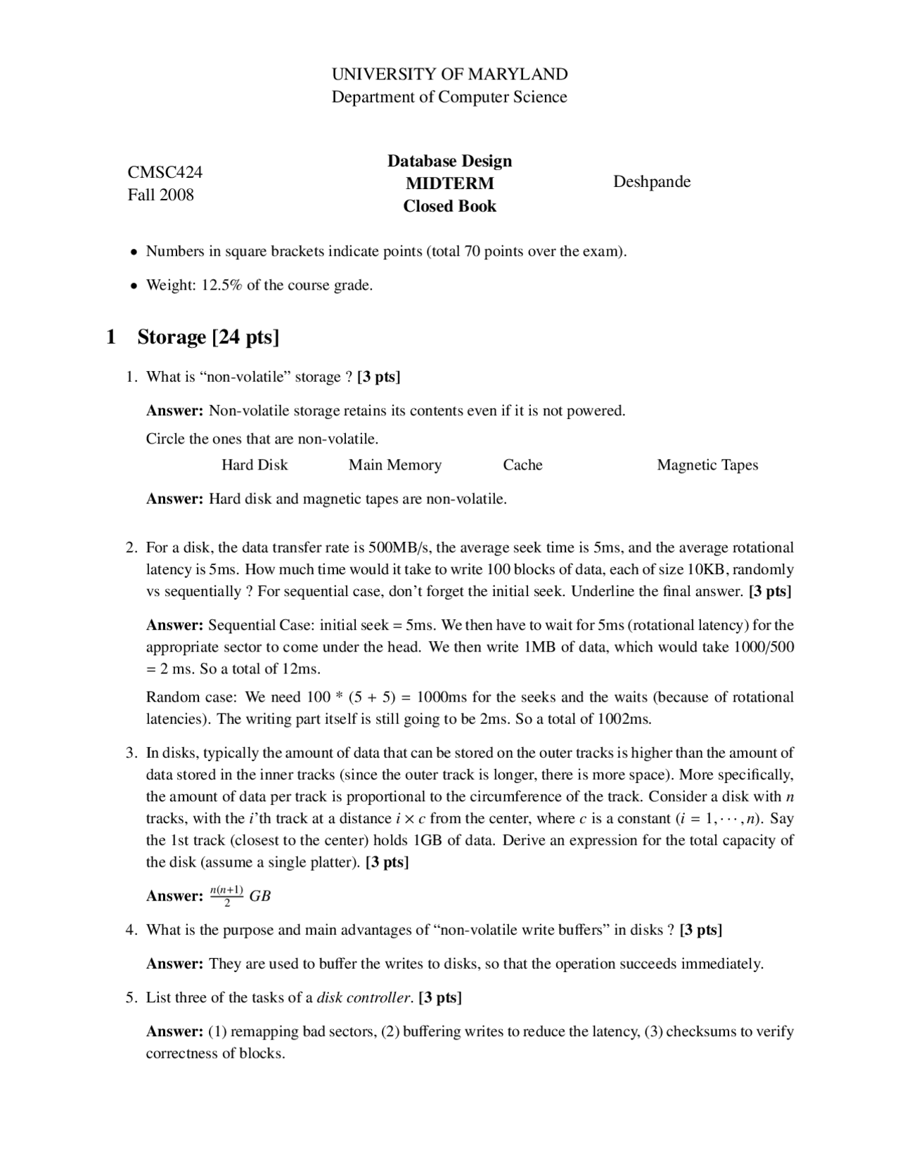 Questions Of Database Design Mid Term Cmsc 424 Docsity Questions Of Database Design Mid Term Cmsc 424 Docsity