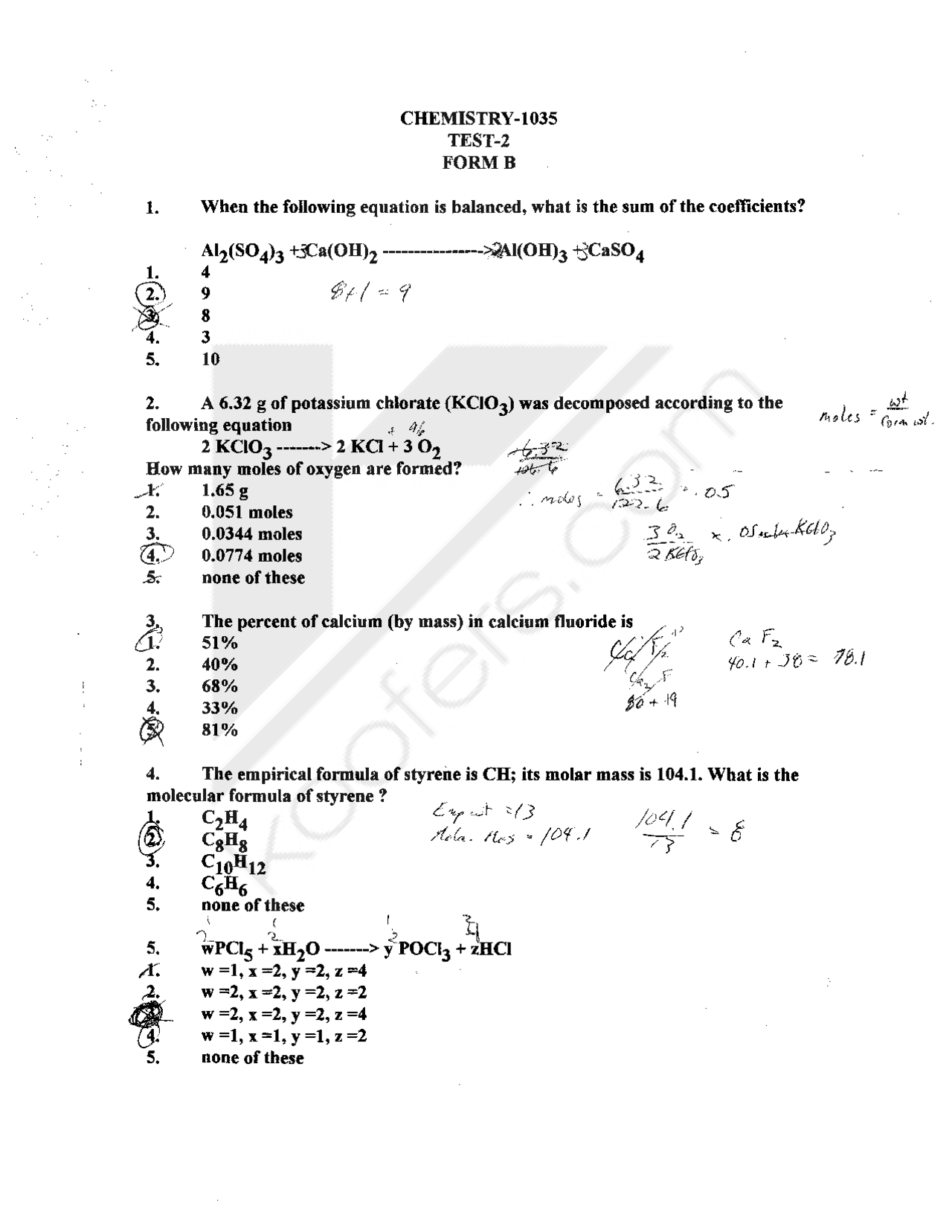 25 multiple-choice questions about General Chemistry II with answers ...