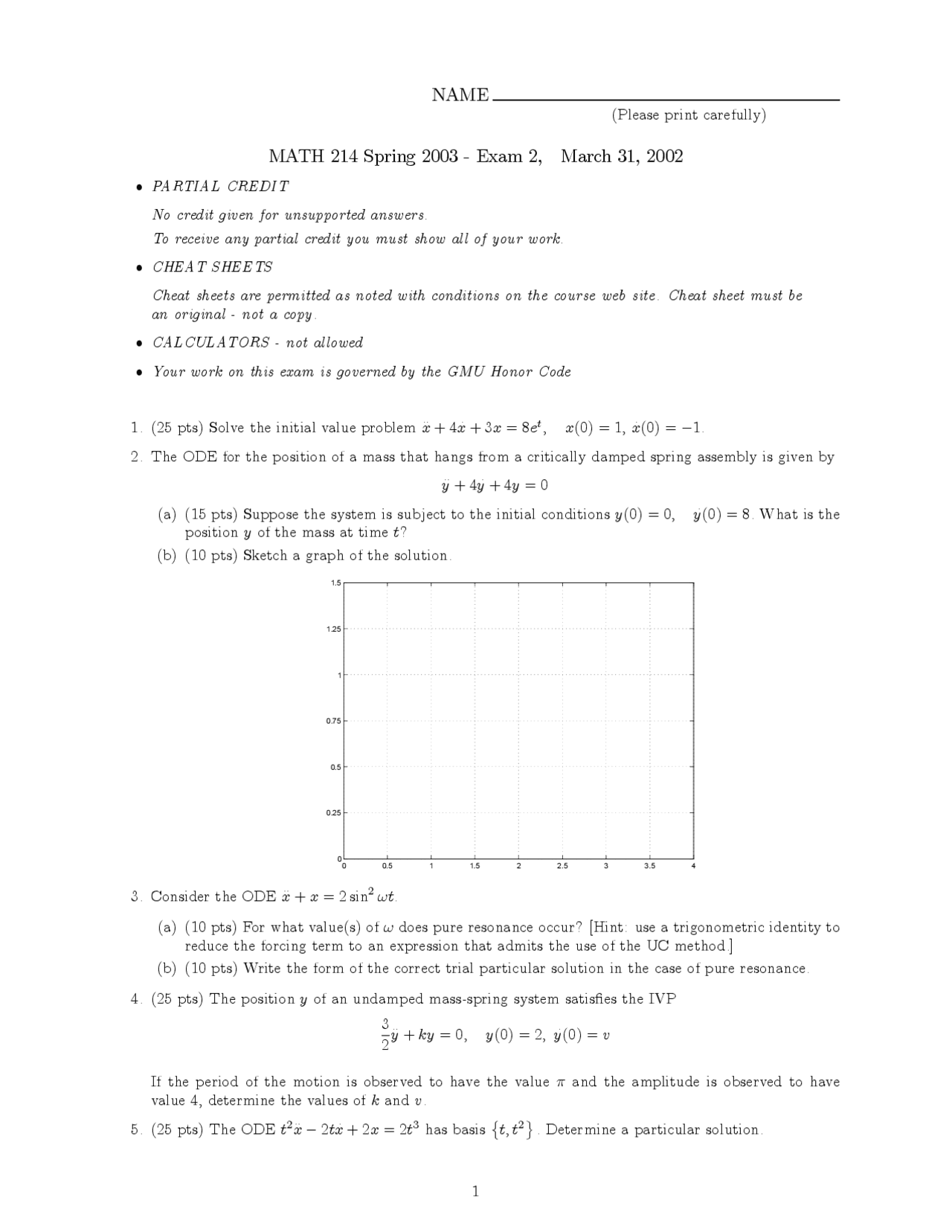 Exam 2 Review Questions - Elements of Probability and Statistics | MATH ...