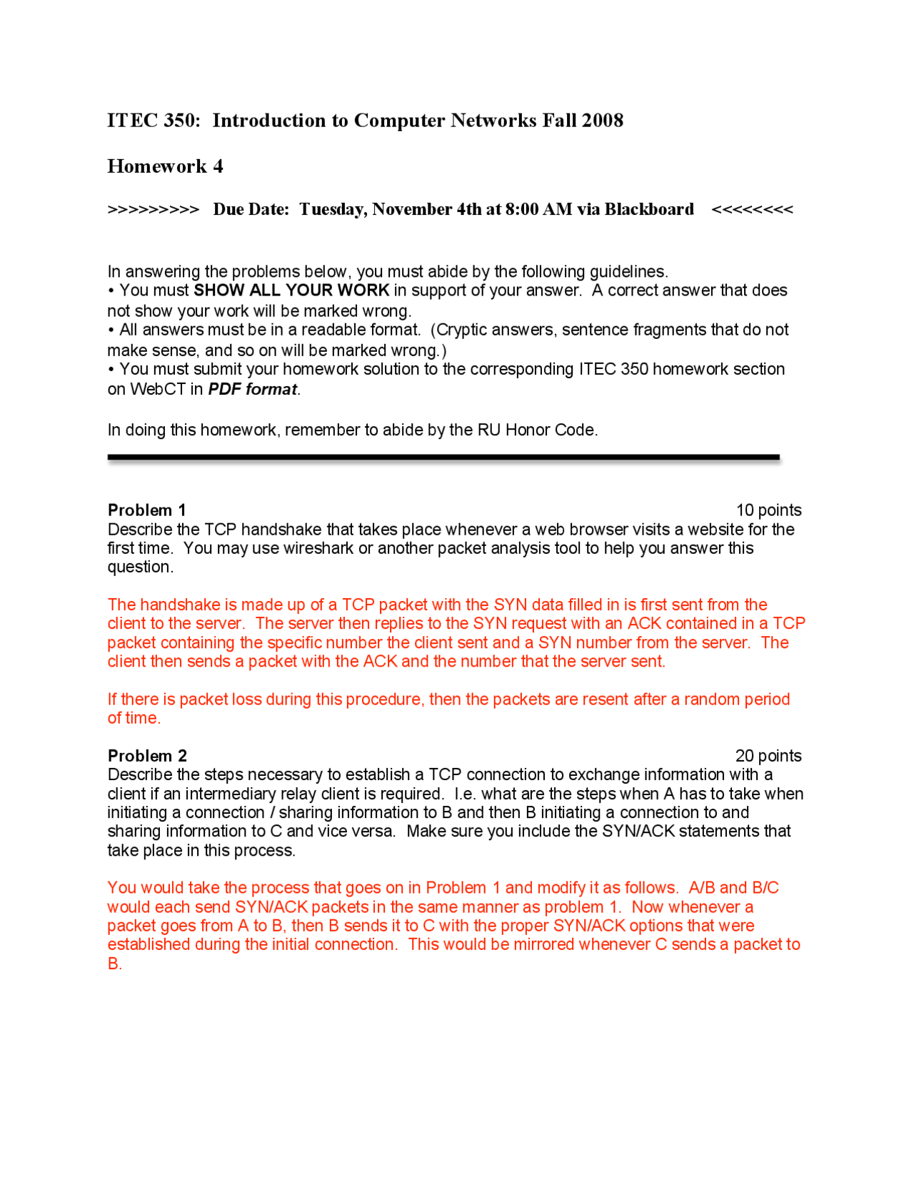 Homework 4 Problems with Solutions - Introduction to Computer ...