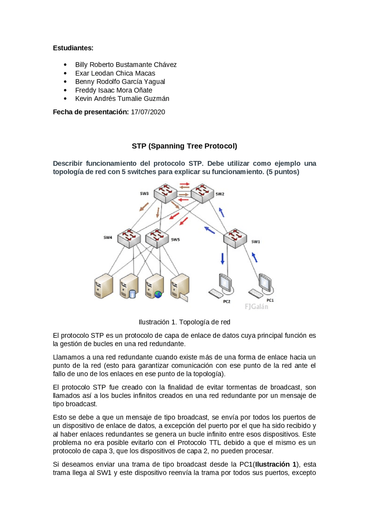 Spanning tree protocol - Docsity