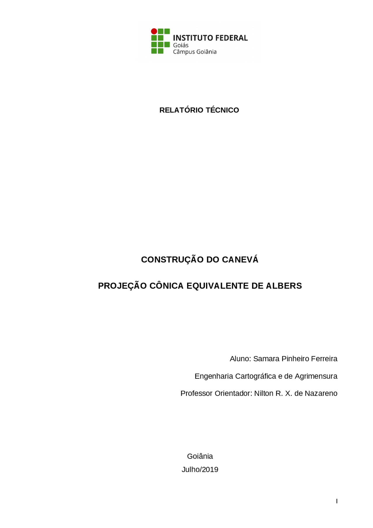 Modelo De Relatorio Da Abnt - NAZAEDU