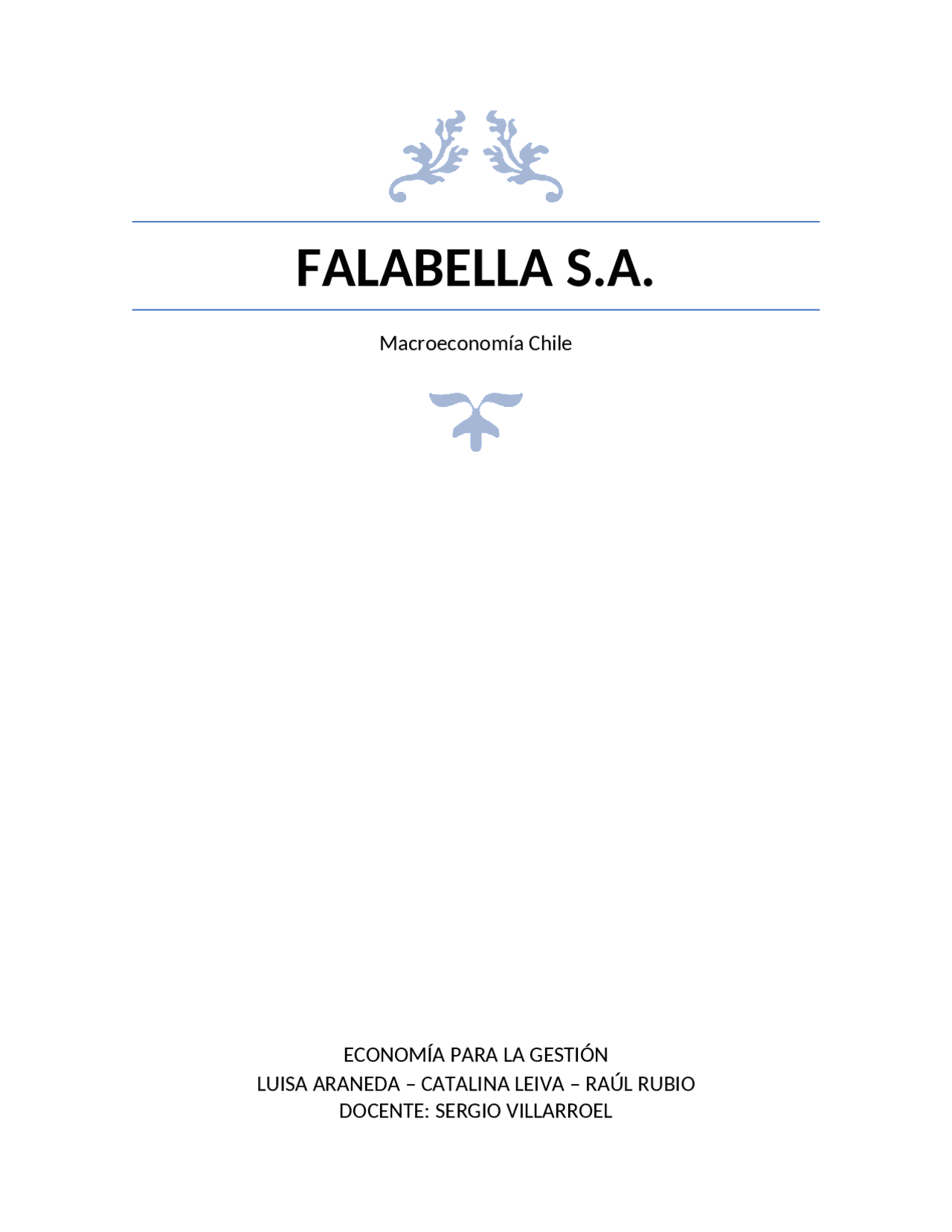 Analisis De Empresa Falabella Docsity