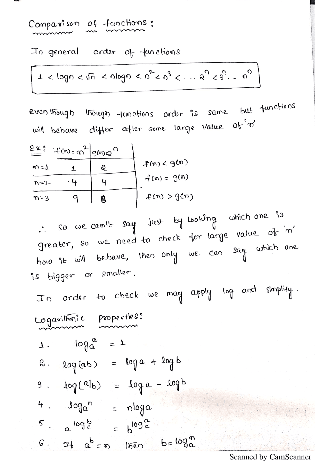 TIME COMPLEXITY ANALYSIS - Docsity